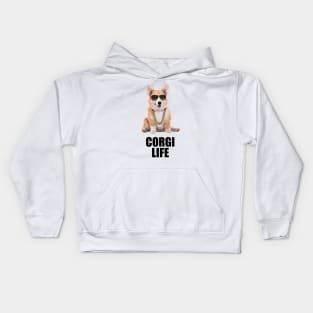 Corgi life / Thug life - Dogs lover - Pets lover - Animals lover - Like a Boss / Slay Kids Hoodie